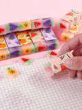 3Pcs Fruit Pattern Eraser, Creative Portable Eraser for Office, School, Student