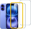 Screen Protector for Iphone 16 / Iphone 15, with Alignment Frame Tool, Tempered Glass Protection Film - without Air Bubbles -Ultra Resistant Hardness 9H 6.1-Inch, 2-Pack