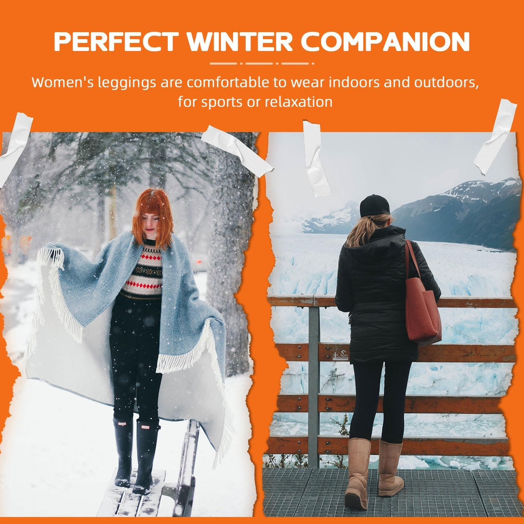 Women'S Fleece Lined Leggings, Thermal Leggings High Waist for Women