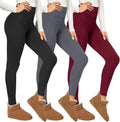 2 Pack Thermal Leggings Women UK Fleece Lined Pants High Waisted for Gym Yoga in Winter