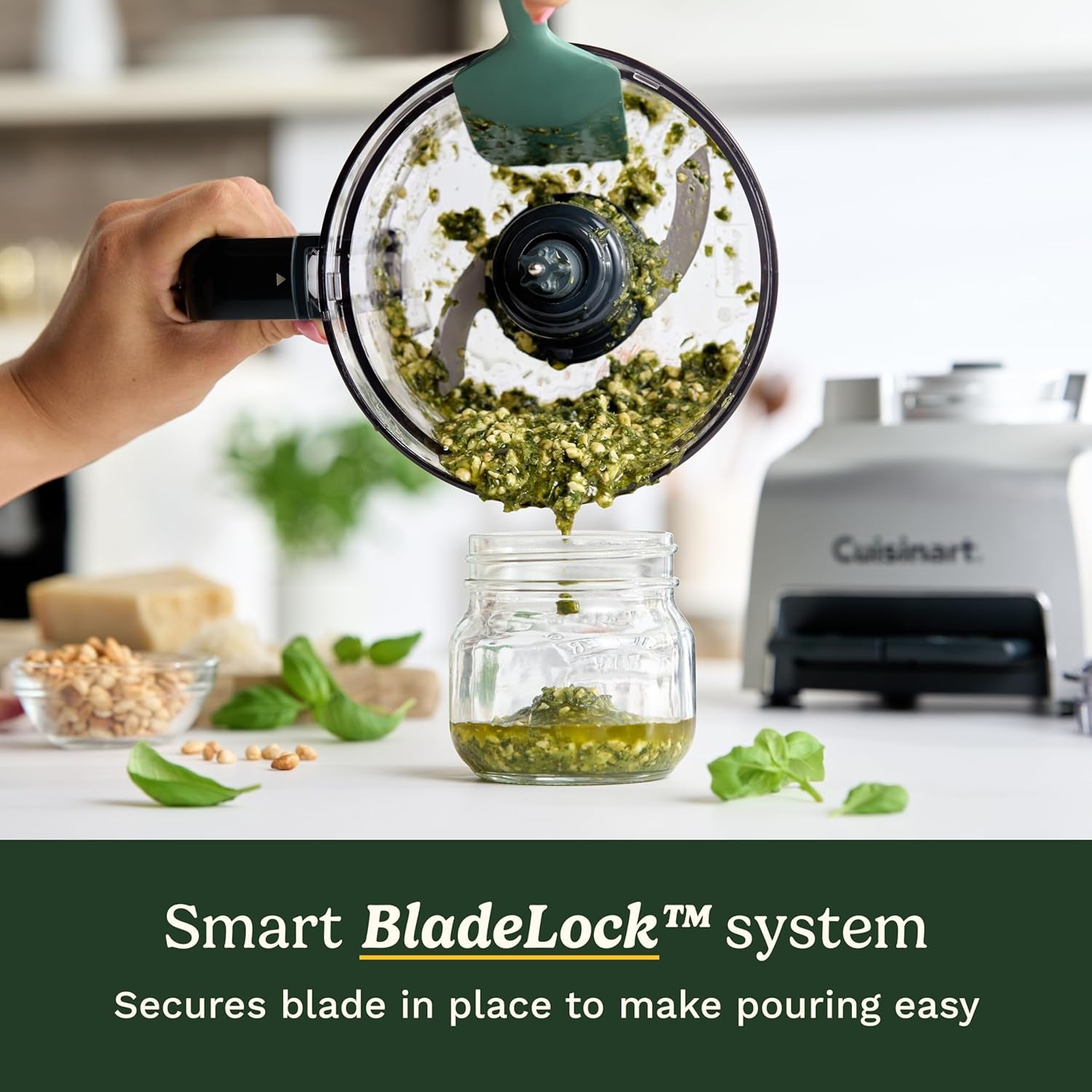 Flexprep® 1.1L Food Processor | All-In-One: Chop, Shred, Purée, Whip | Stainless Steel Blade, Reversible Shredding Disc & Whipping Blade | Bladelock™ System | One-Touch Operation and Pulse