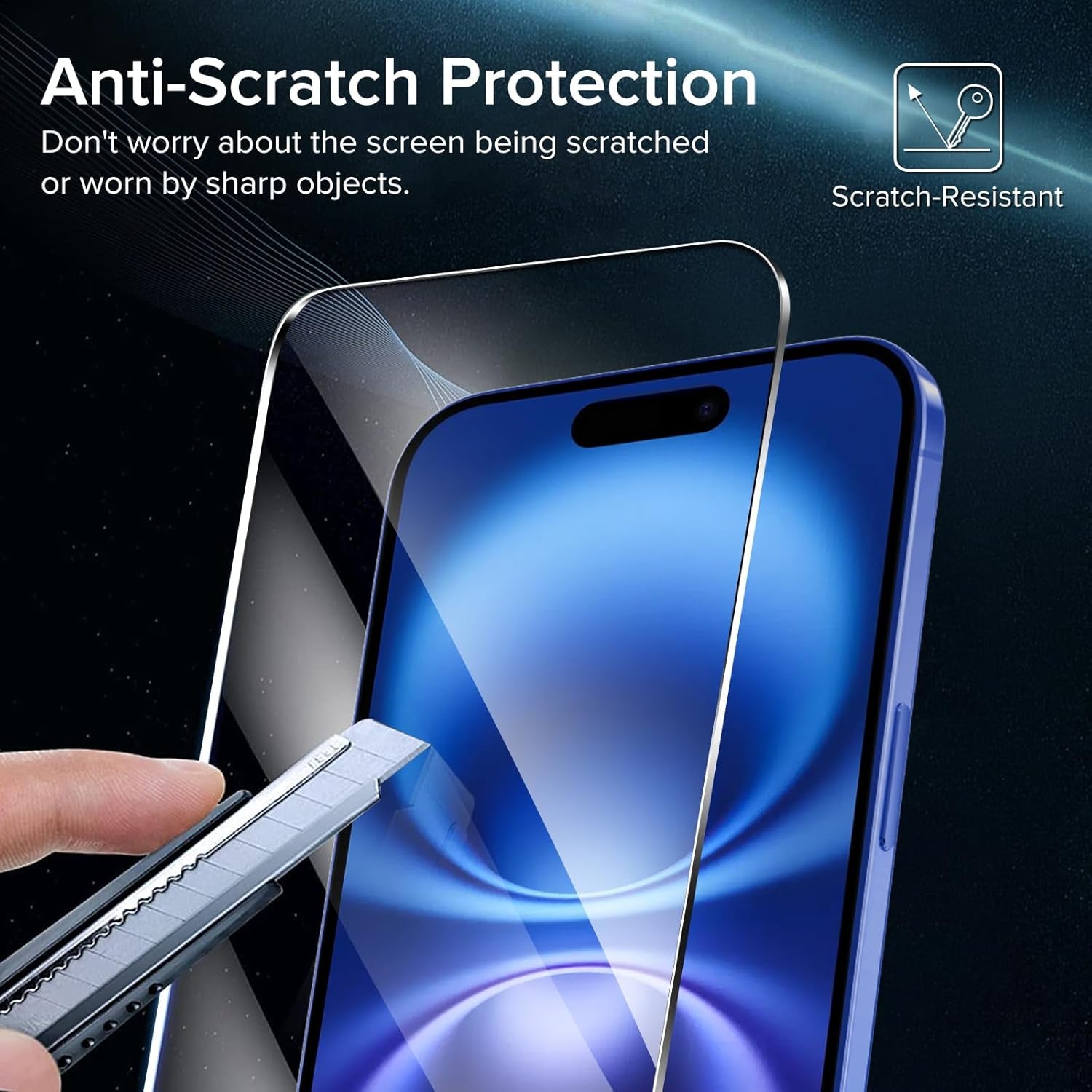 Screen Protector for Iphone 16 / Iphone 15, with Alignment Frame Tool, Tempered Glass Protection Film - without Air Bubbles -Ultra Resistant Hardness 9H 6.1-Inch, 2-Pack